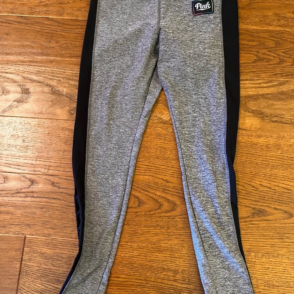 Victoria's Secret Pink Gray‎ and Black Leggings
